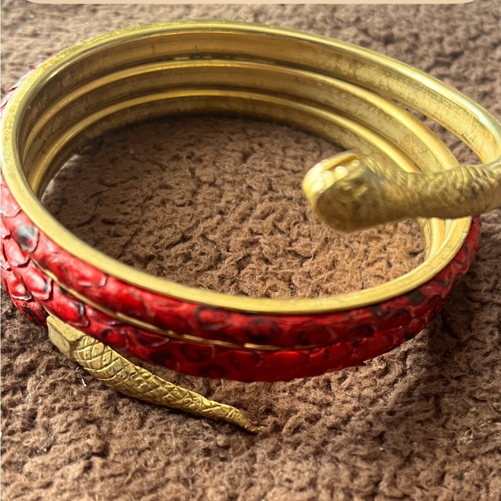 Serpent Embrace Red Python Bracelet - image 1